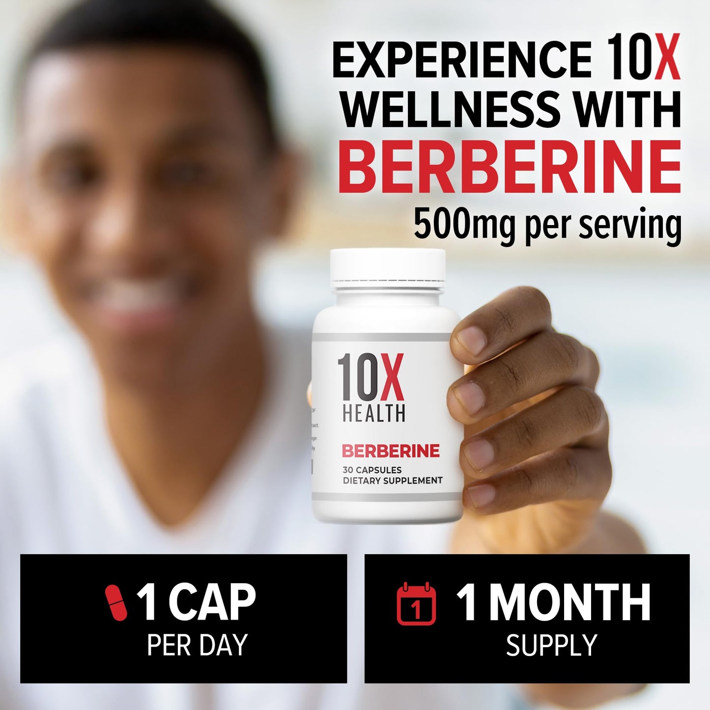 10X Health Berberine Supplement 500mg - Contains Dihydroberberine Supplement for Better Absorption - Supports Cardiovascular & Gut Health 10X Health System