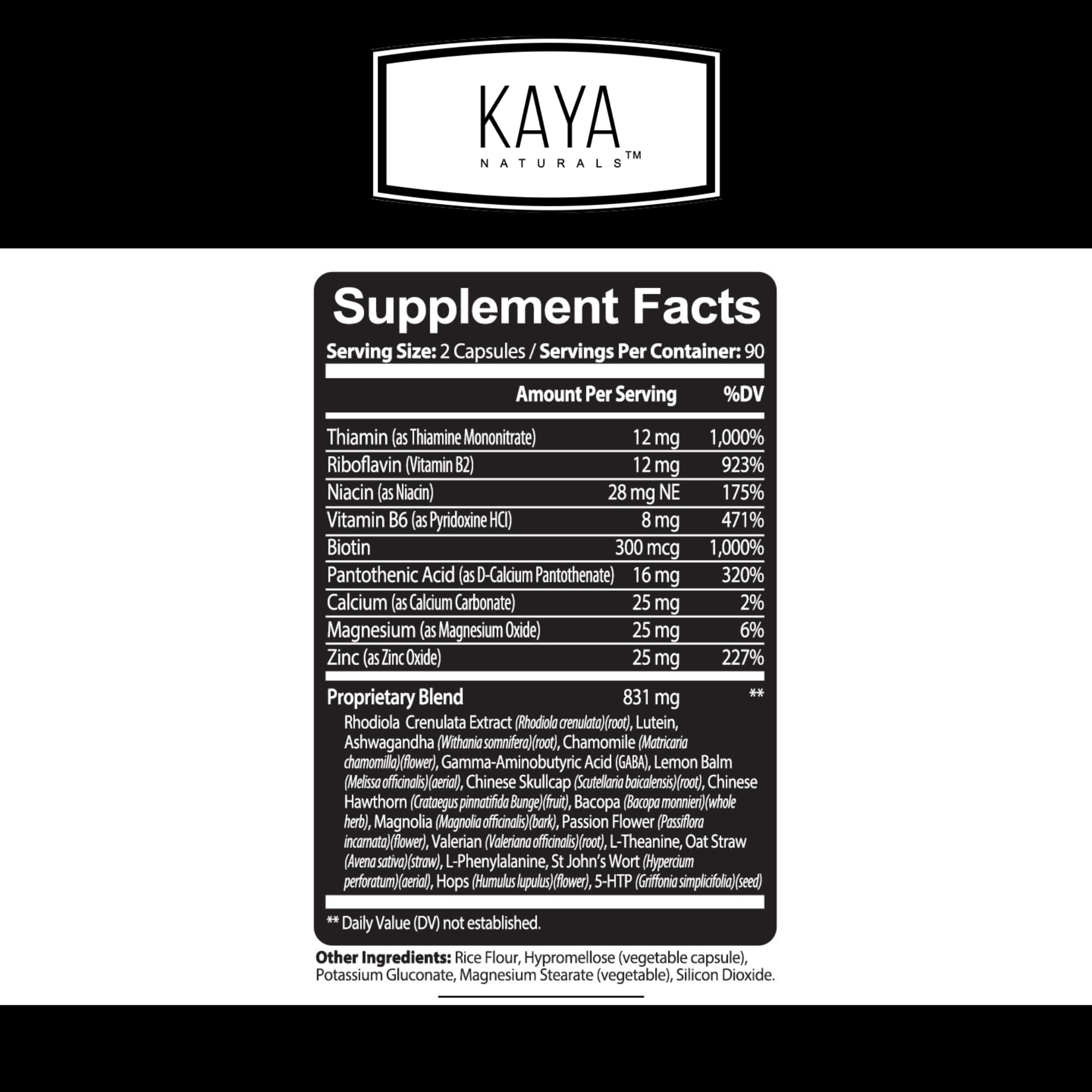 Kaya Naturals - Natural Herbal Support Vitamin Supplement are Designed to Help You find Balance and Relaxation in Your Daily Routine - Vitamin Supplement - 180 Capsules Kaya Naturals buy australia supplements