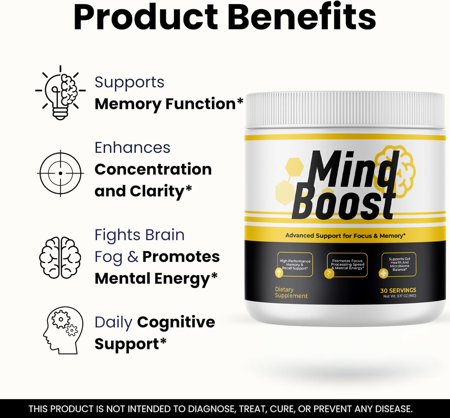 MindBoost Powder - Official Mind Boost Day Supplement, Advanced Nootropic, Premium Formula, Natural Vitamins for Wellness - 1 Bottle for 1 Month VIVALIS buy australia supplements