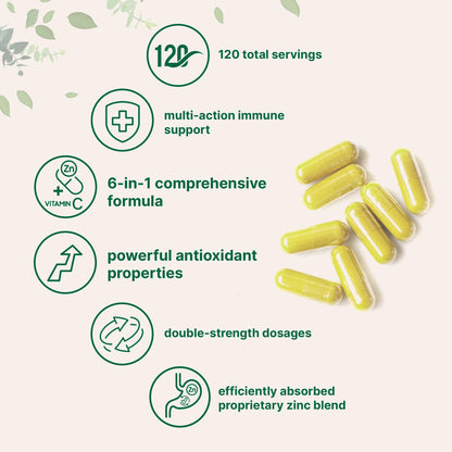 Micro Ingredients Quercetin with Vitamin C and Zinc, 240 Capsules | Quercetin 500mg, Vitamin C 500mg, Zinc 50mg (Picolinate, Citrate, Glycinate, Gluconate) Micro Ingredients