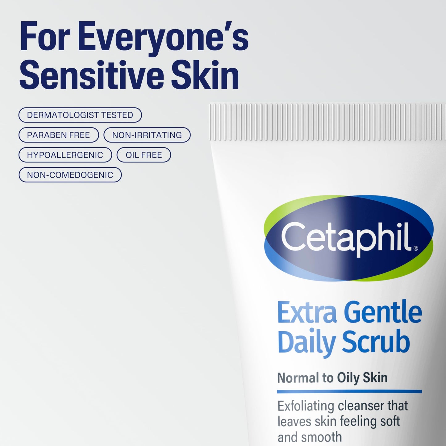 Cetaphil Exfoliating Face Wash, Extra Gentle Daily Face Scrub, Gently Exfoliates & Cleanses Cetaphil