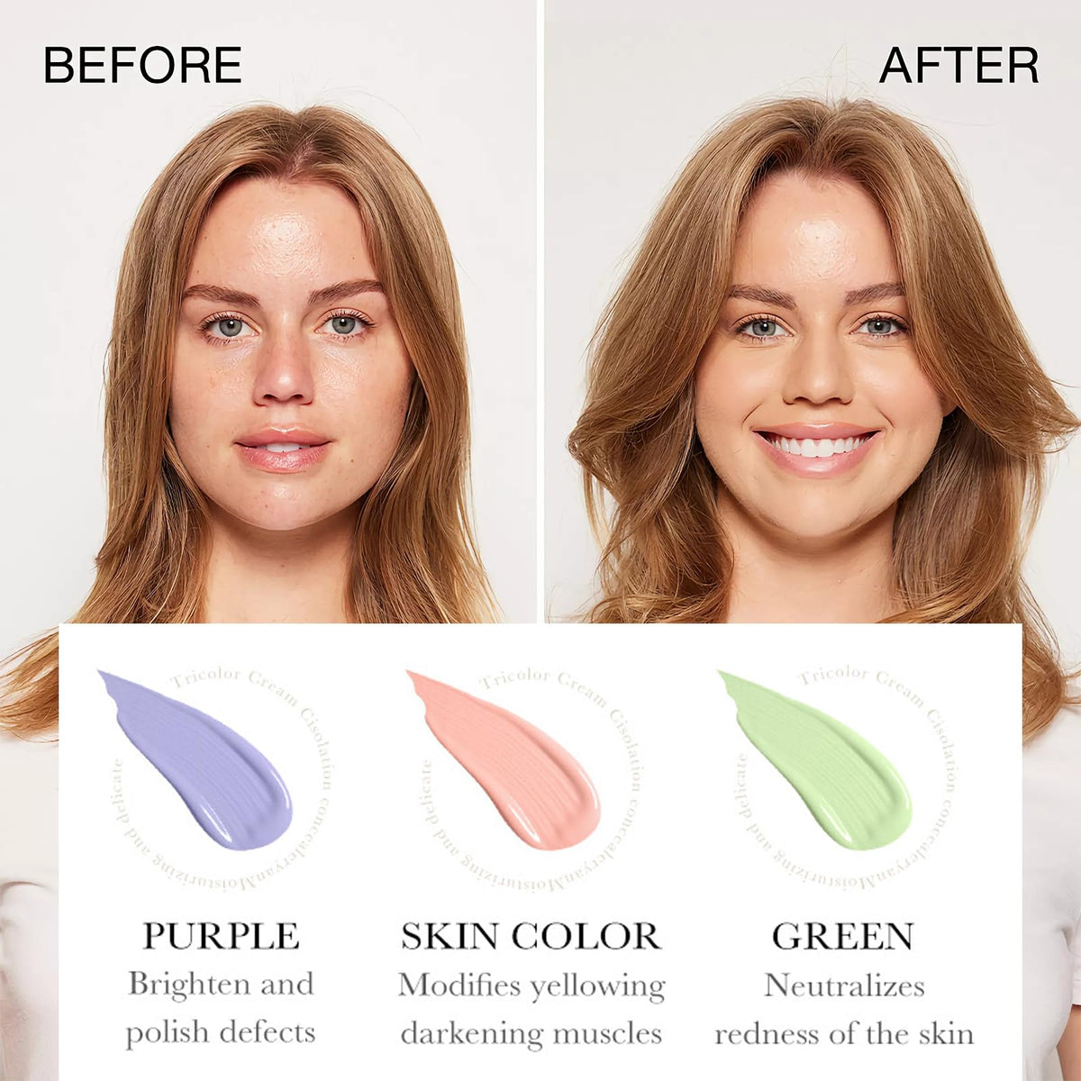 3 In 1 Primer for Face Before Makeup, SPF 50,Face Sunscreen Isolation Cream Deepmind