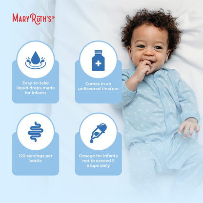 MaryRuth Organics USDA Organic Infant Liquid Probiotic Drops | Baby Essentials | Probiotics for Infants | Baby Probiotic Drops MARYRUTH'S