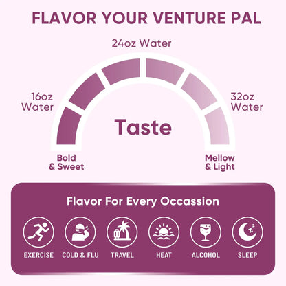 Venture Pal Sugar Free Electrolyte Powder Packets - Liquid Daily IV Drink Mix for Rapid Hydration & Party Recovery | 5 Vitamins & 7 Electrolytes| Keto Friendly Venture Pal