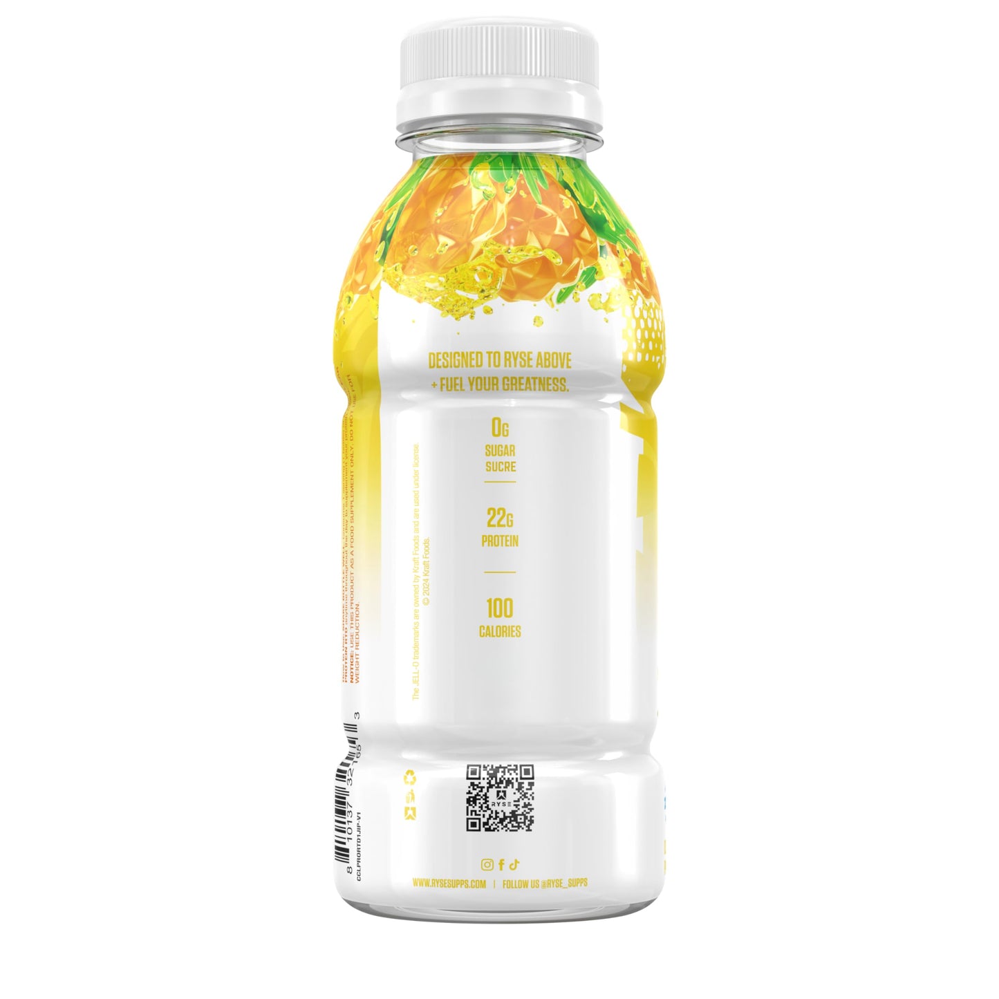 RYSE Clear Protein Drink - Variety Pack - 100 Calories, 22g Whey Isolate Protein Shake, Sugar-Free, 0g Fat & Lactose-Free - Refreshing Ready-to-Drink Beverage - 16.9 fl oz Bottles (12-Pack)