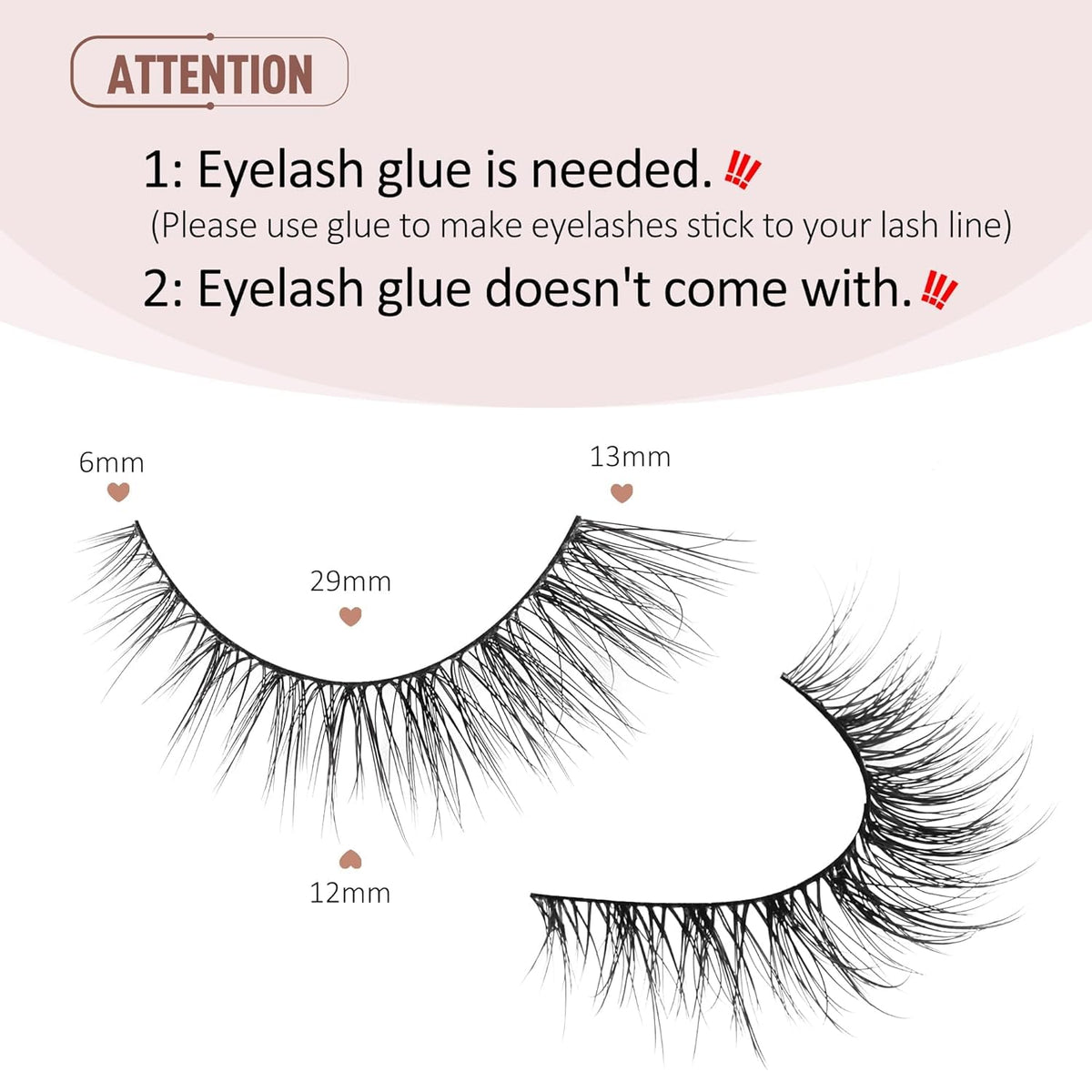 Onlyall Natural Lashes Wispy Lashes Natural Look False Eyelashes Soft Fluffy Fake Eyelashes 7 Pairs D1 Natural (6-13MM) Onlyall