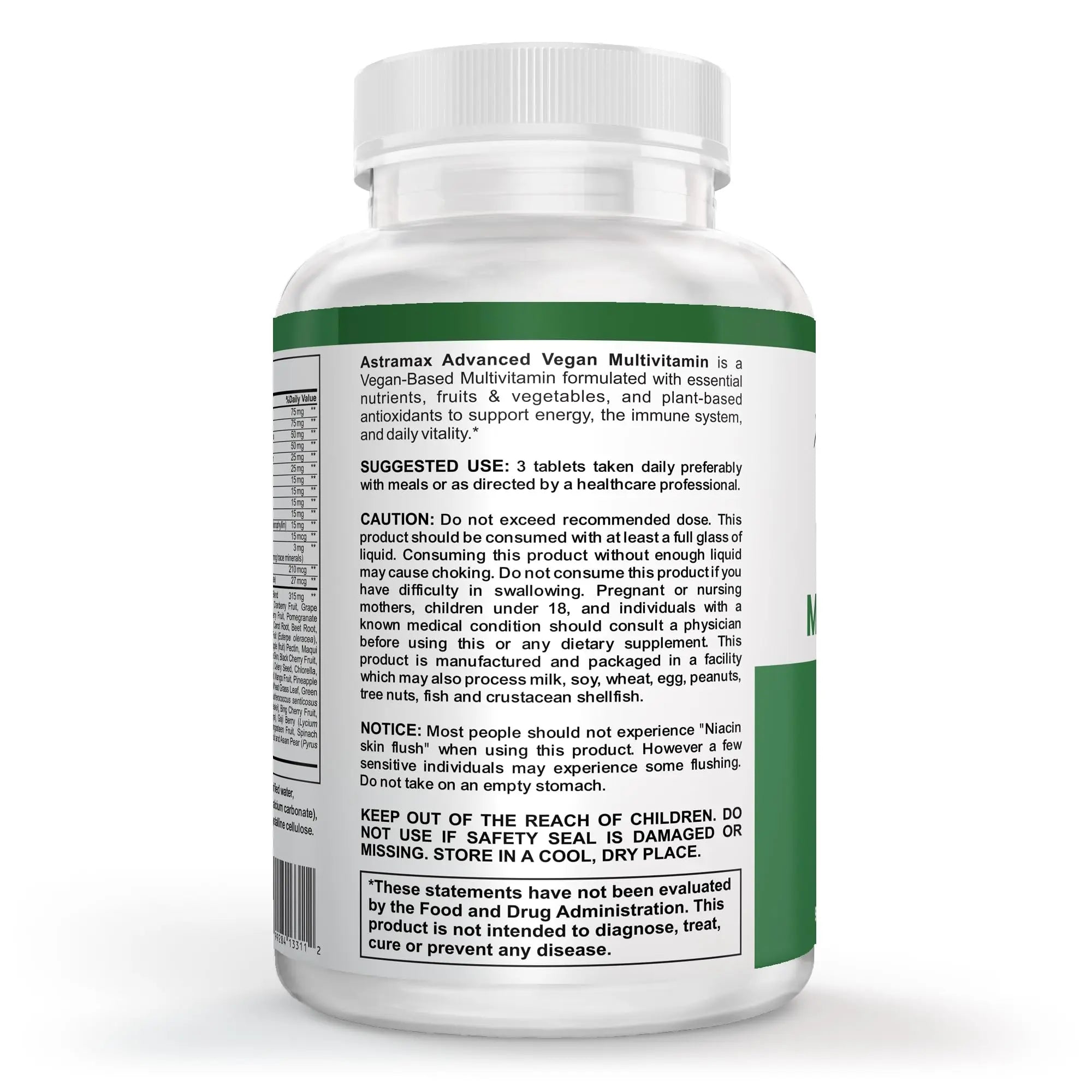 Astramax Advanced Vegan Multivitamin | Whole Food-Based Vitamin & Mineral Complex with 26 Nutrients, B12, D3, Probiotics & 42 Superfoods | Astramax buy australia supplements