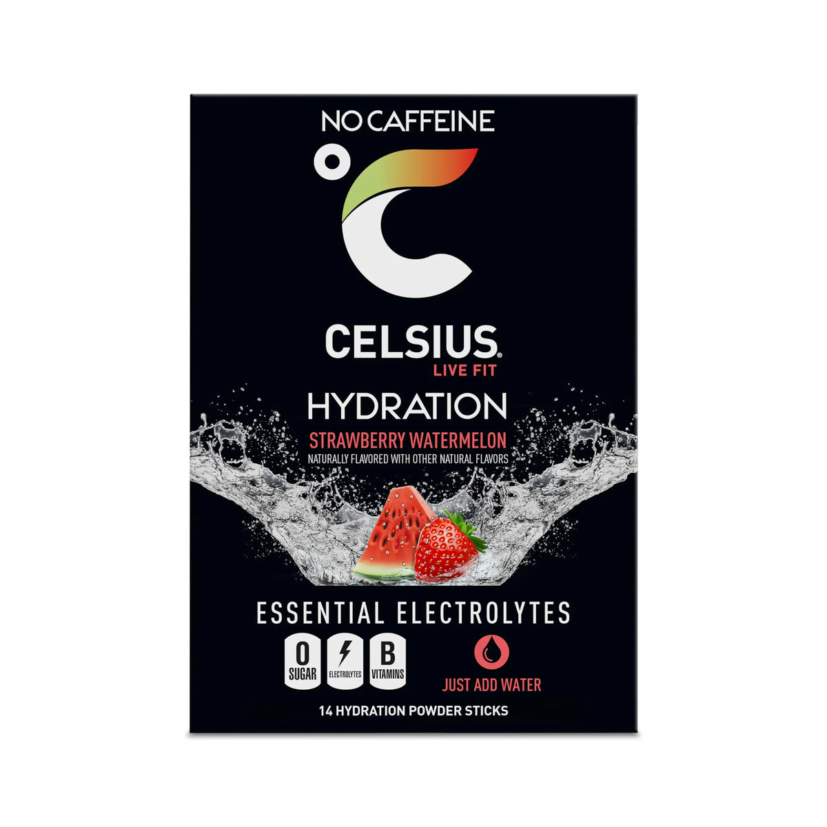 CELSIUS Hydration™ Strawberry Watermelon, Sugar Free Electrolyte Hydration Drink Mix (Pack of 14) CELSIUS