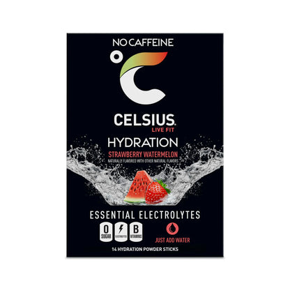 CELSIUS Hydration™ Strawberry Watermelon, Sugar Free Electrolyte Hydration Drink Mix (Pack of 14) CELSIUS
