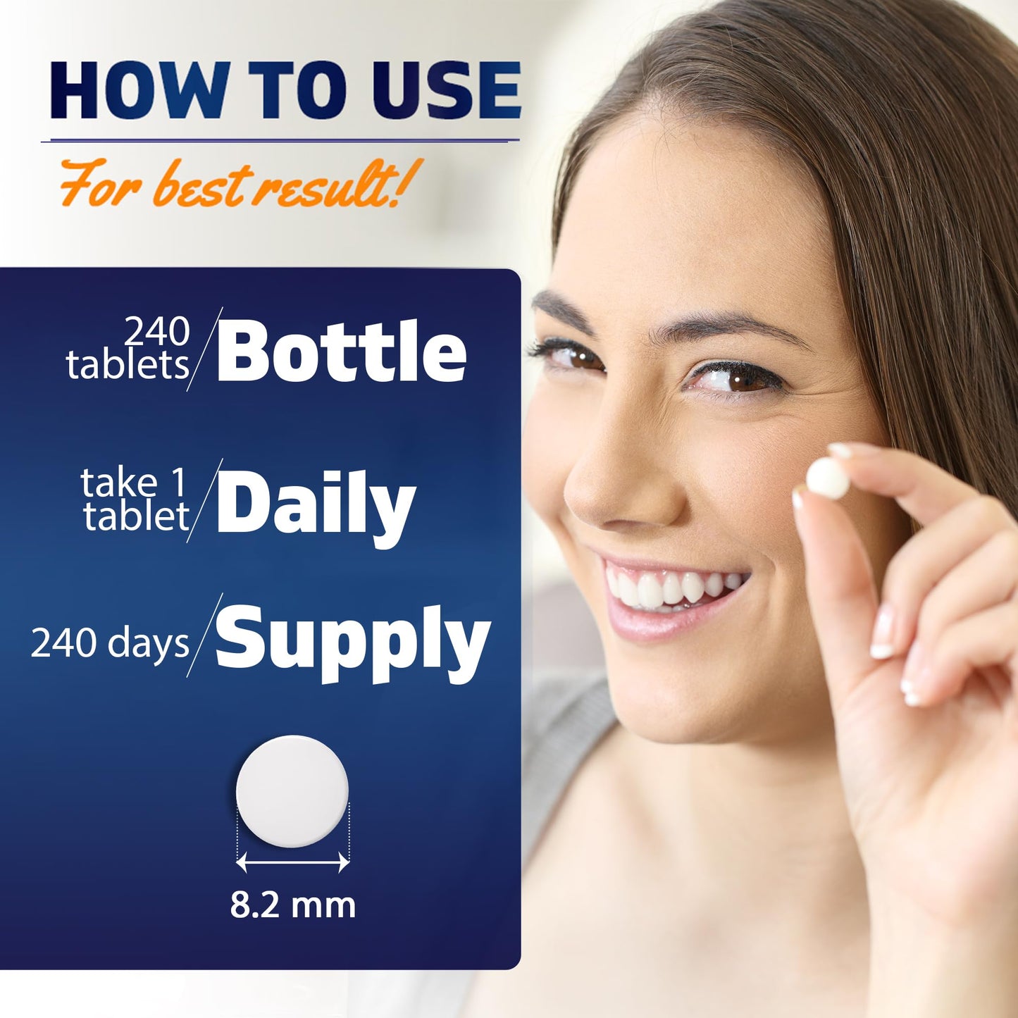 Vitamatic Lactase Enzyme 9000 FCC 240 Tablets - Lactose Intolerance Relief Caplets Vitamatic