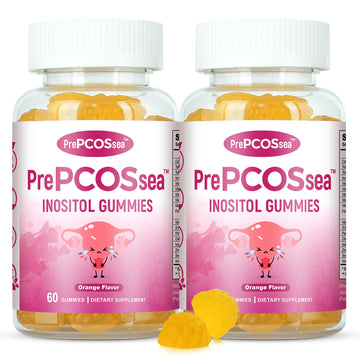 Feelherbs PrePCOSsea Inositol Gummies Vitamins, 2 Pack Orange Flavor Myo-Inositol Vitamin Gummies with Folate, B6, B12 & D-Biotin, 60 Count Soft Chews Feelherbs buy australia supplements