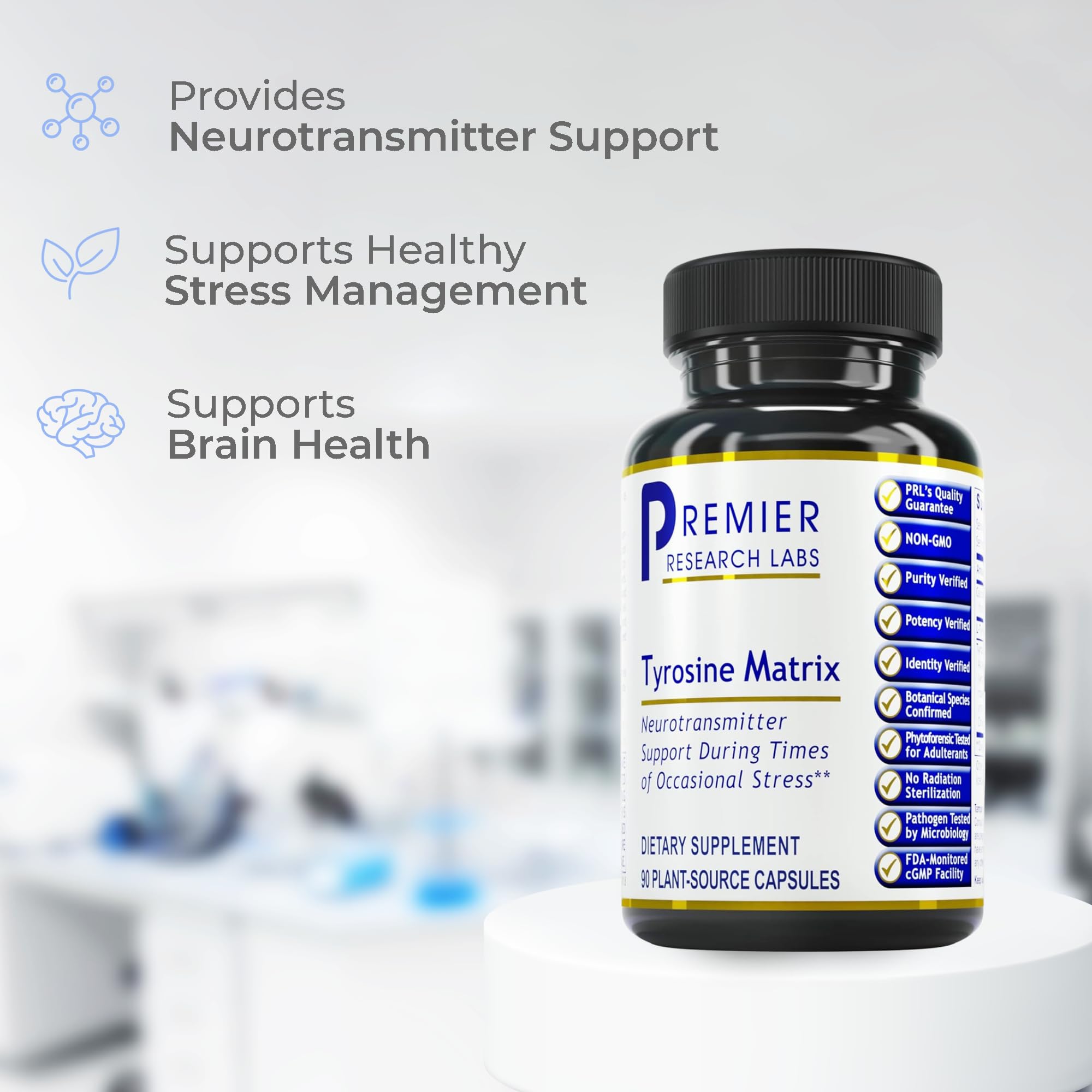 Premier Research Labs Tyrosine Matrix - L Tyrosine Supplement, L-tyrosine 944mg Capsules for Adults, Amino Acid Pills with Red Algae & Rhodiola Rosea - 90 Vegetarian Capsules Premier Research Labs buy australia supplements