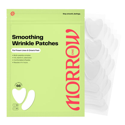 Morrow One Wrinkle Patches Peptide Face Tape Overnight Smile Lines 66 Count Morrow
