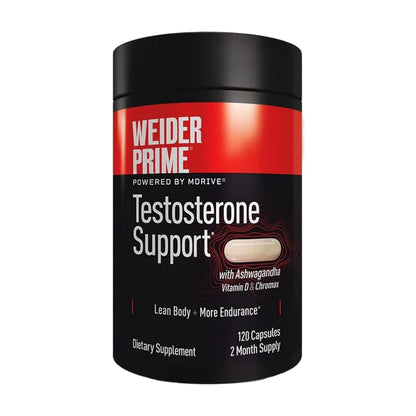 Weider Prime Support - Men's Nutrition - Enriched with Vitamins & Minerals - with Ashwagandha, Chromax Chromium, Bioperine & Zinc - Gluten Free - 120 Capsules Weider