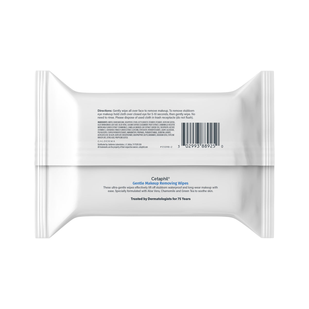Cetaphil Gentle Makeup Remover Face Wipes, Fragrance Free, 25 Count Cetaphil