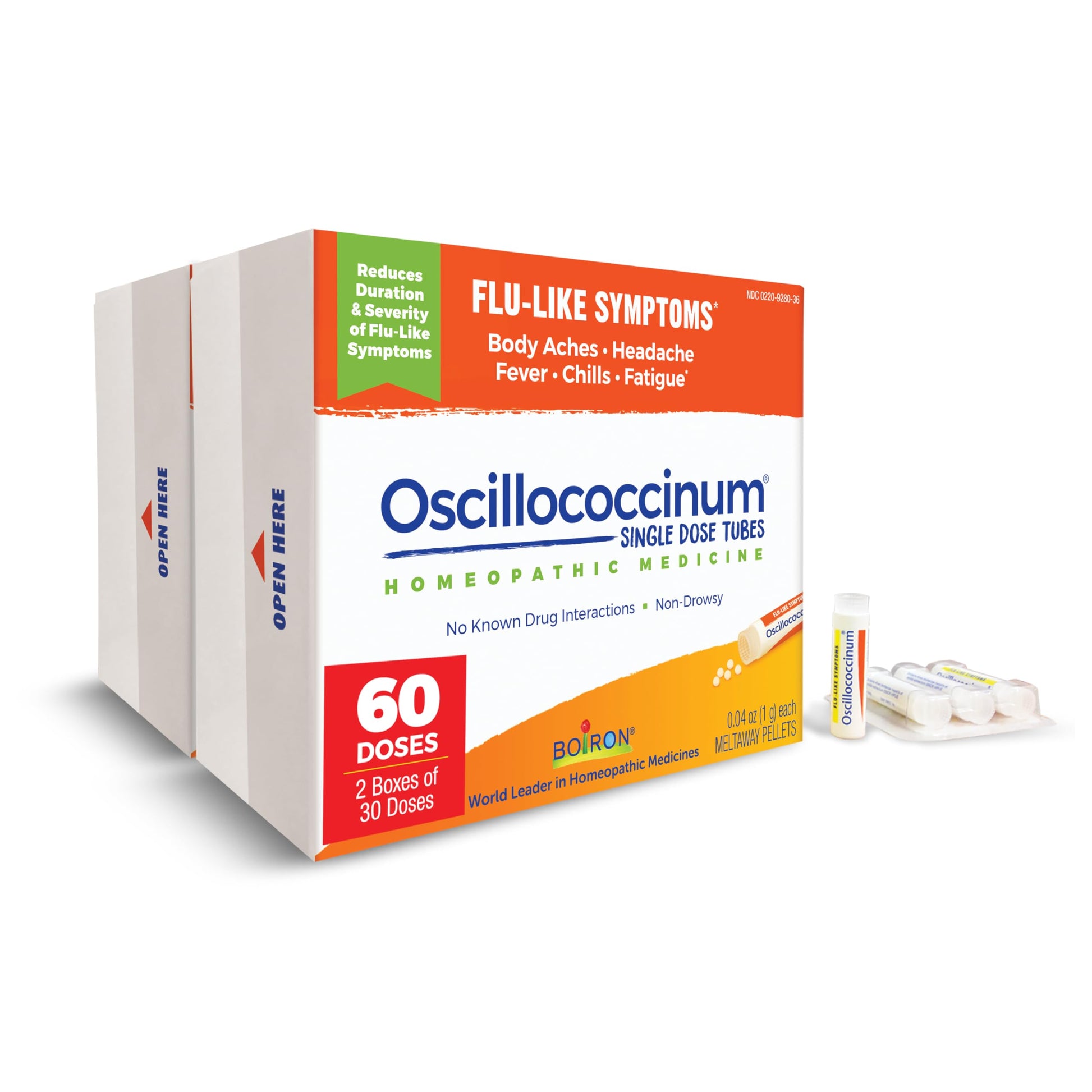Boiron Oscillococcinum for Relief from Flu-Like Symptoms of Body Aches, Headache, Fever, Chills, and Fatigue - 30 Doses Gsupps Australia