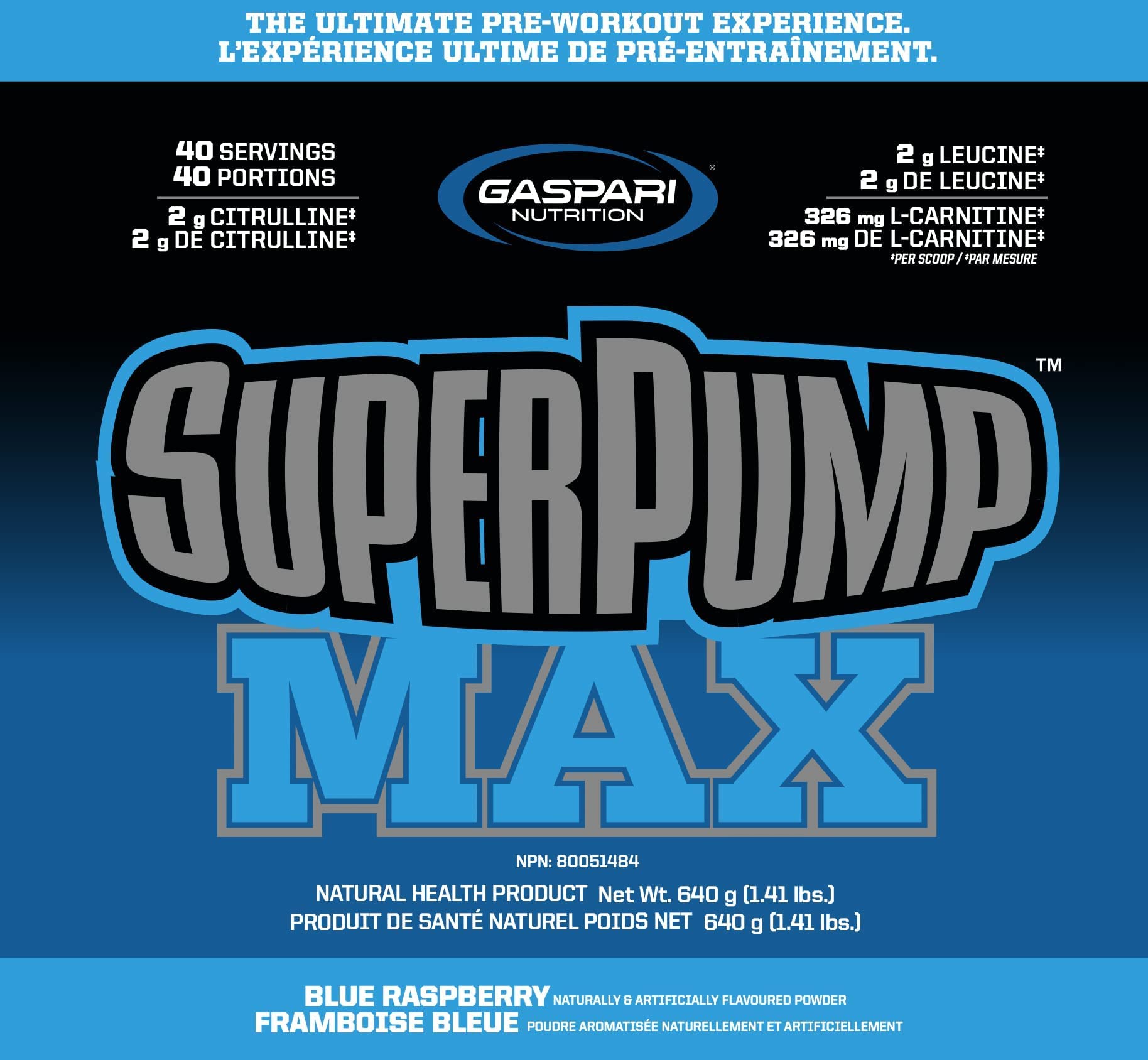 Gaspari Nutrition SuperPump Max Blue Raspberry Ice - 1.41 lbs Gaspari Nutrition buy australia supplements