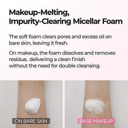Dr.Melaxin Melting Bubble Foaming Cleanser - Micellar Makeup Remover Face Wash with Calamine and Niacinamide, No Double Cleansing Needed, Gentle Foam Cleanser for Sensitive Skin, K-Beauty Dr.Melaxin