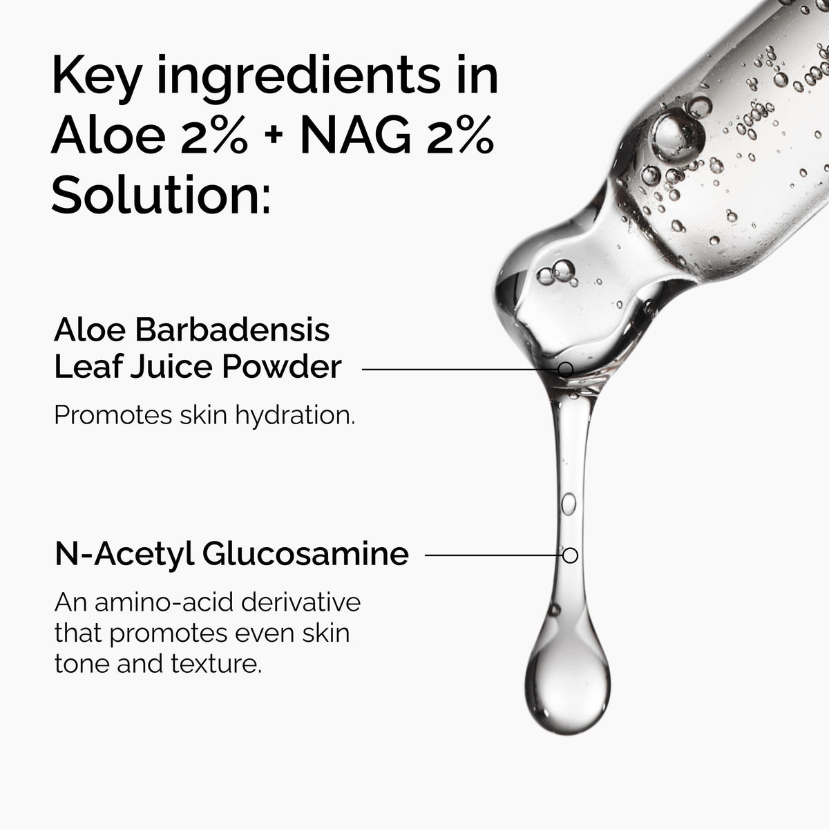 The Ordinary Aloe 2% + NAG 2% Solution, Soothes Skin and Targets Post-Acne Marks, 1 Fl Oz The Ordinary