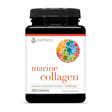 Youtheory Marine Collagen Tablets - 2,500 mg Fish-Sourced Collagen Peptides- with Vitamins A, C, E, B6 & B12 - Supports Joint & Nail Health* - Highly Absorbable - 290 Tablets (58-Day Supply) Youtheory buy australia supplements