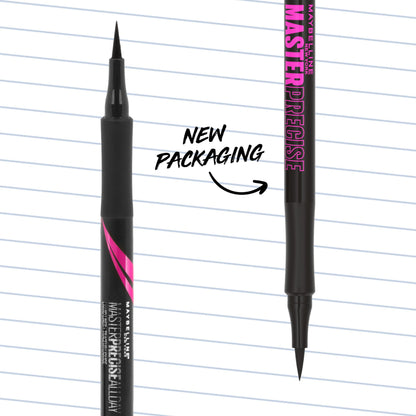 Maybelline Eyestudio Master Precise All Day Waterproof Liquid Eyeliner Makeup, Black, 1 Count (Packaging May Vary) MAYBELLINE