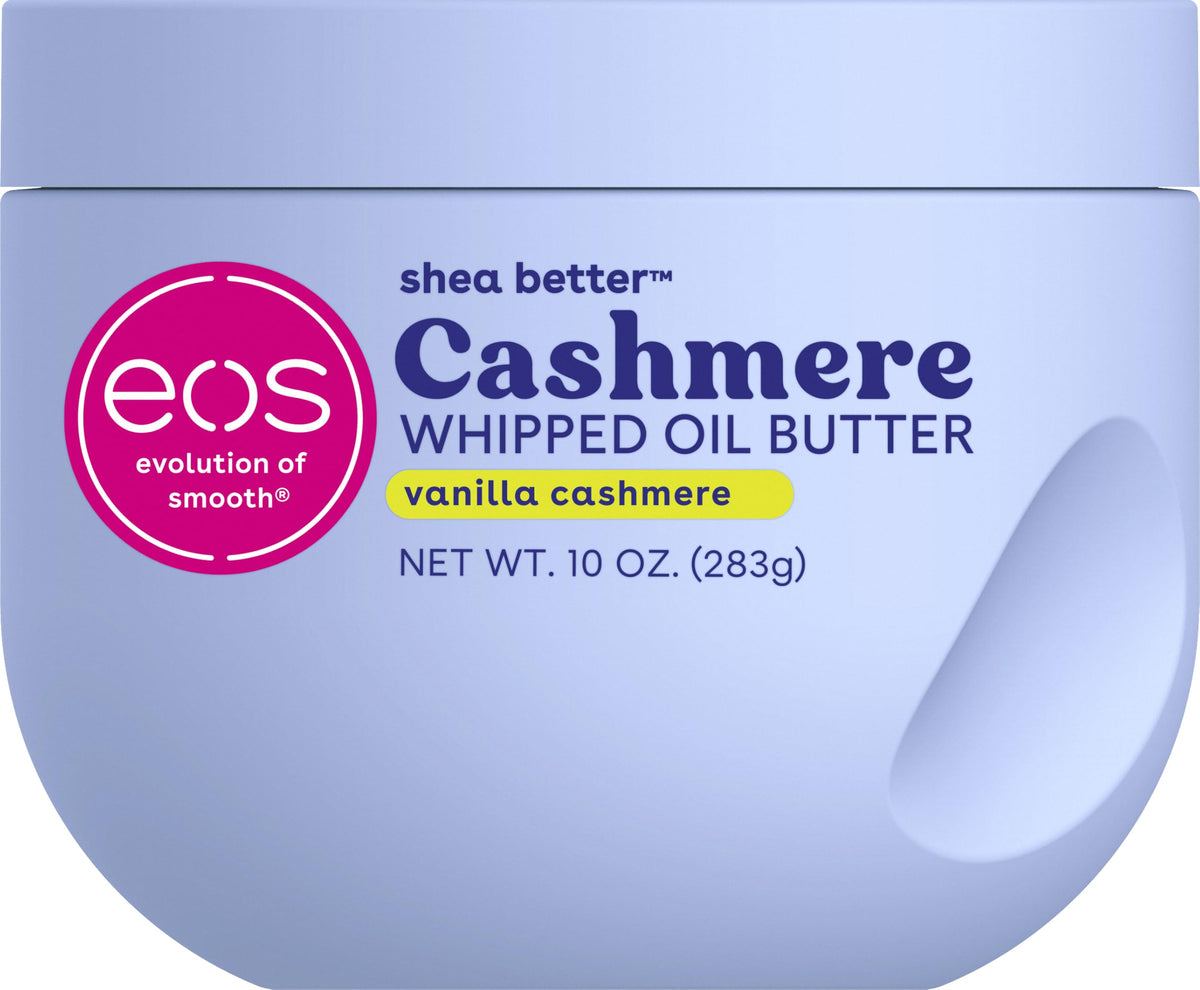 eos Cashmere Whipped Oil Body Butter- Vanilla, Moisturizing Formula, 10 oz eos