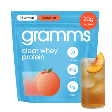 GRAMMS Clear Protein Powder Packets 20G Protein for Women & Men | Lactose Free, Grass-Fed Whey Isolate, Gluten Free, Zero Sugar, Gut Friendly, Non-Bloating GRAMMS buy australia supplements