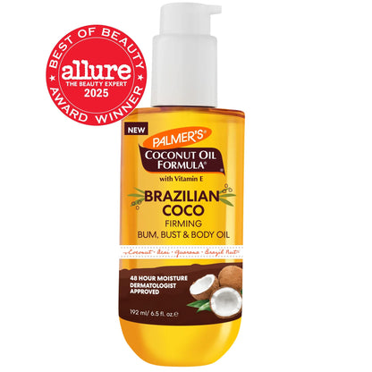 Palmer's Brazilian Cocoa Firming Body Oil, Coconut Oil Formula (6.5 Fl Oz) Palmer's
