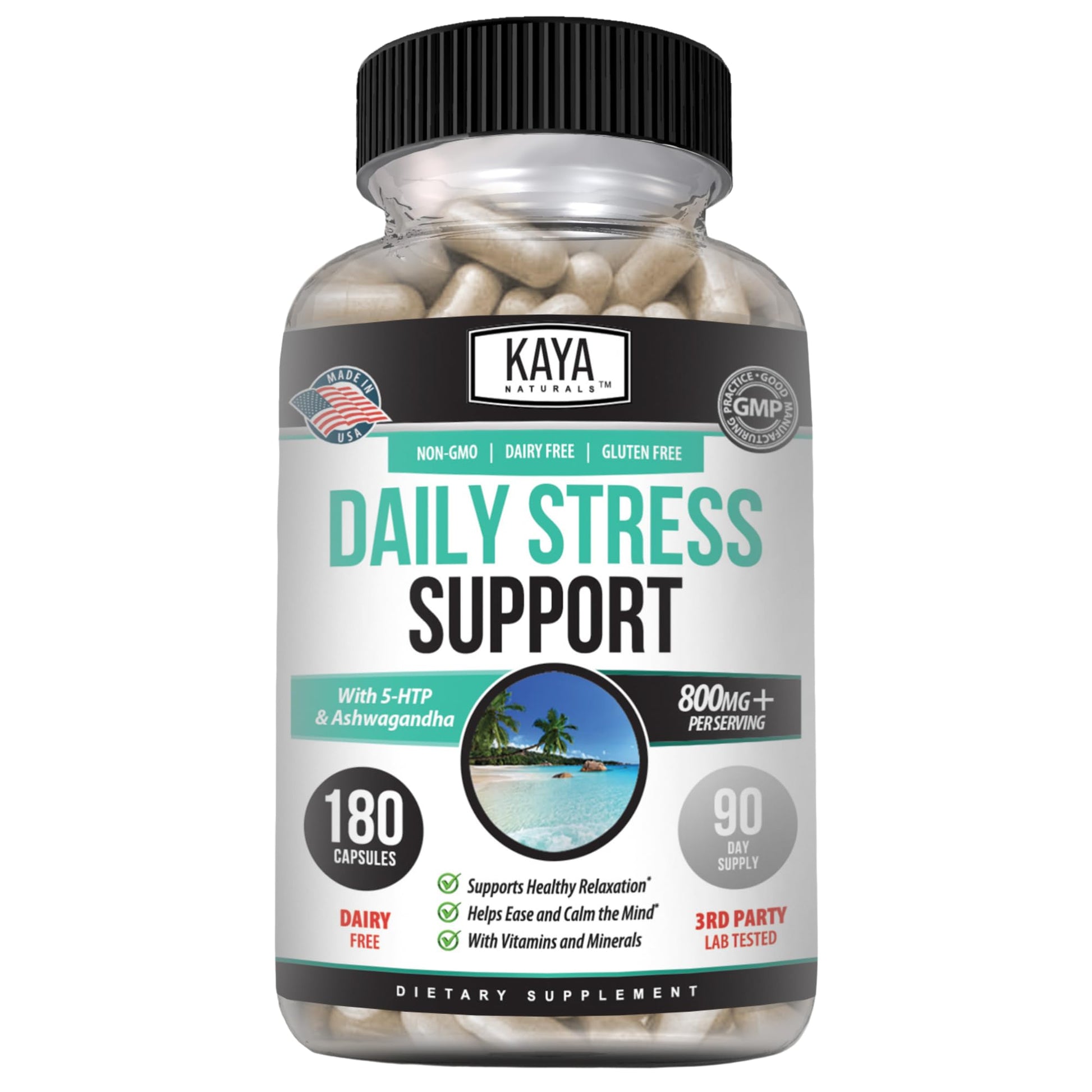 Kaya Naturals - Natural Herbal Support Vitamin Supplement are Designed to Help You find Balance and Relaxation in Your Daily Routine - Vitamin Supplement - 180 Capsules Kaya Naturals buy australia supplements