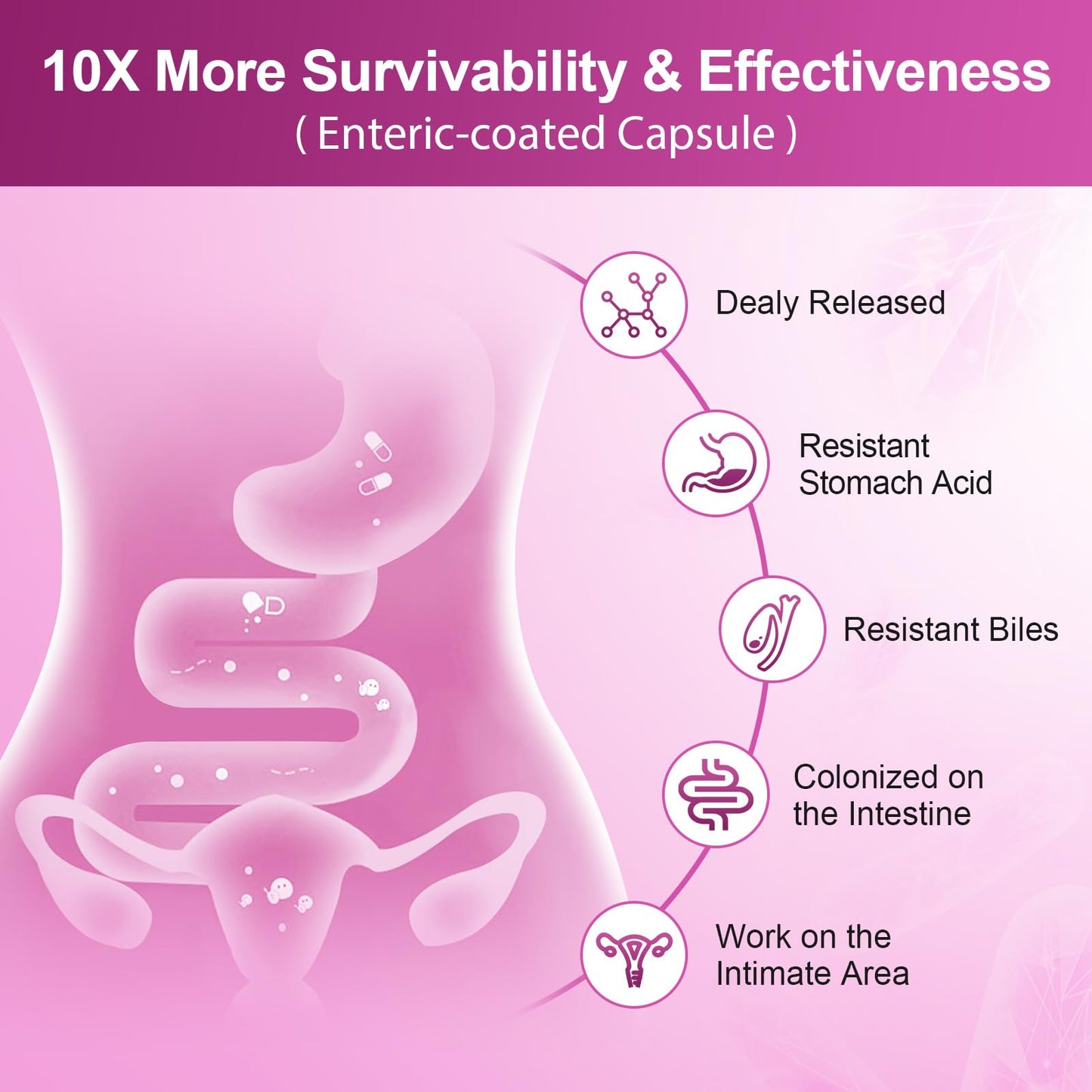 NATURE TARGET Probiotics for Women, 100 Billion CFUs Probiotic with Digestive Enzymes & Prebiotics, Vaginal Probiotics with Cranberry for Urinary Tract Health NATURE TARGET