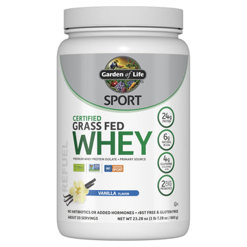 Garden of Life Sport Grass Fed Whey Protein Powder – 24g Whey Protein Isolate for Women & Men with Probiotics & Glutamine, Non-GMO, Gluten-Free, Cold-Processed, Vanilla Flavor, 20 Servings Garden of Life buy australia supplements