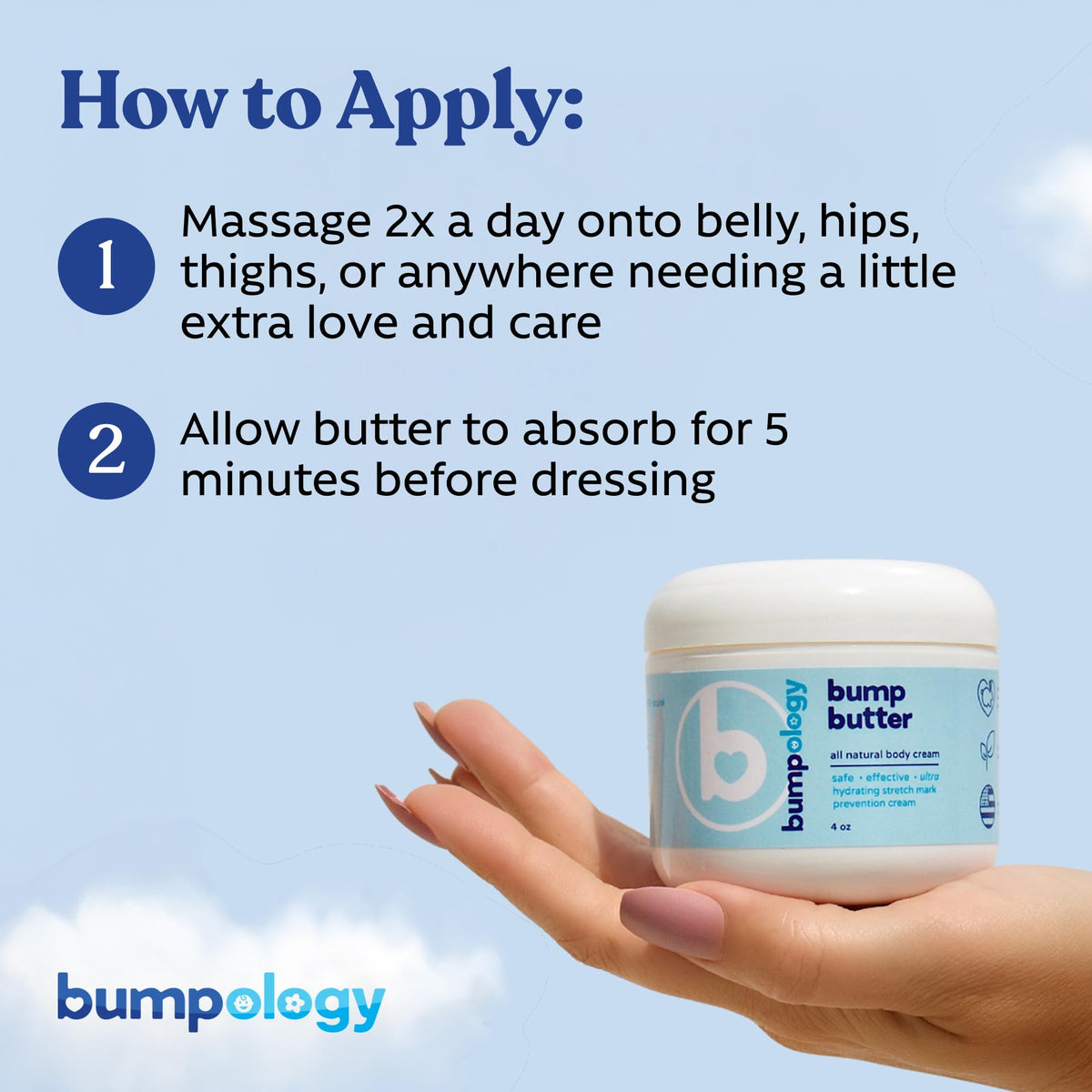 Bumpology Bump Butter, Hydrating Balm for Pregnancy, Stretch Marks, 4 oz Bumpology