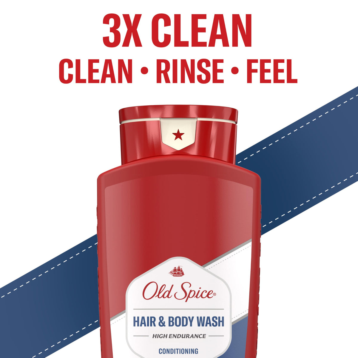 Old Spice Refreshing 2-in-1 Hair & Body Wash Conditioner for Men, High Endurance, 3X Defense, 24/7 Shower Fresh with Lasting Scent, Scented, 24 oz Old Spice