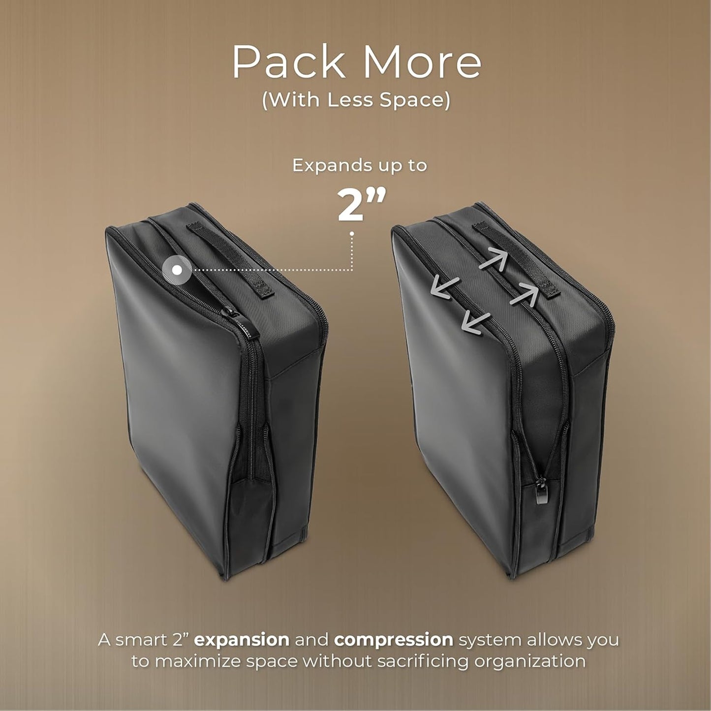 Briggs & Riley Compression Packing Cube Set for Women & Men - Bag Organizer for Checked Suitcase & Luggage, Pack Accessories for Vacation - 3-Piece, Black Gsupps Australia
