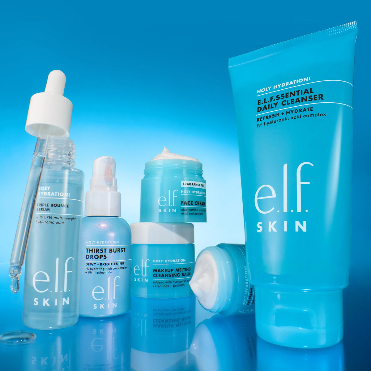 e.l.f. SKIN Holy Hydration! e.l.f.ssential Daily Cleanser e.l.f.