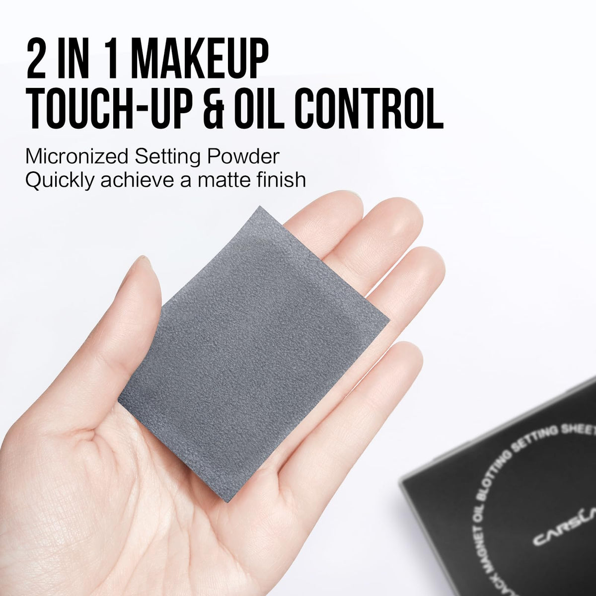 CARSLAN Makeup Blotting Paper with Powder, Keeps Makeup Fresh All Day CARSLAN