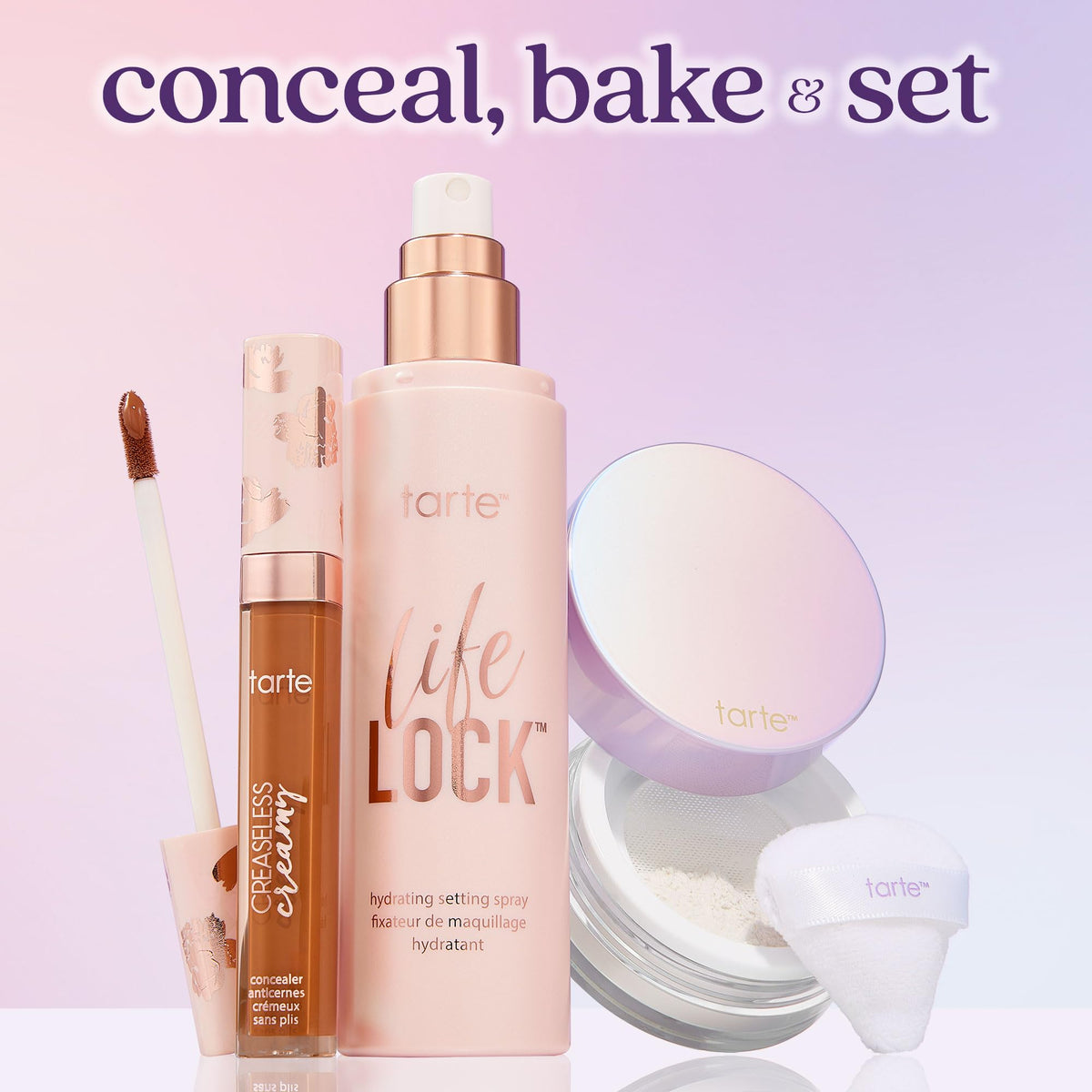tarte life lock hydrating setting spray – 10-in-1 Weightless Mist to Hydrate & Lock Long-Lasting Makeup, Waterproof, Sweatproof & Transfer-Resistant, Vegan & Cruelty-Free, travel size tarte
