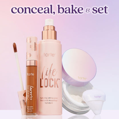 tarte life lock hydrating setting spray – 10-in-1 Weightless Mist to Hydrate & Lock Long-Lasting Makeup, Waterproof, Sweatproof & Transfer-Resistant, Vegan & Cruelty-Free, travel size tarte