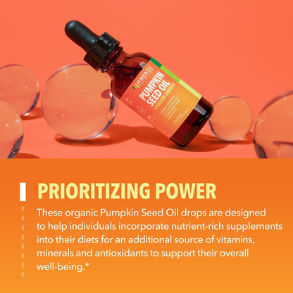 Organic Pumpkin Seed Oil Cold-Pressed, USDA Certified, Unflavored, 1 Fl Oz | Vegan, Non-GMO Pumpkin Seed Liquid Drops for Men and Women, Hair Health, Hormone Balance, and Prostate Health, 2-Month Supply Gsupps Australia