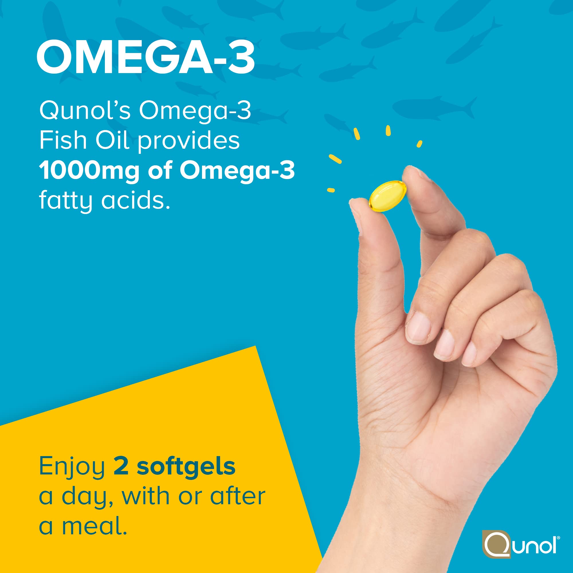 Qunol Fish Oil Omega 3 Mini Softgels, 1000mg Omega 3 EPA + DHA, Ultra Pure Supplements, Heart Health Support, Lemon Flavor, Easy to Swallow Minis, 3 Month Supply, 180 Count Qunol buy australia supplements