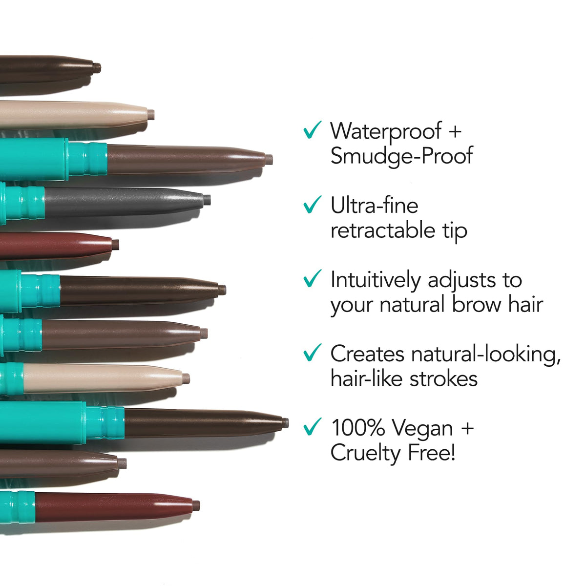 Thrive Causemetics Infinity Waterproof Eyebrow Pencil, Medium Brown Shade Thrive Causemetics