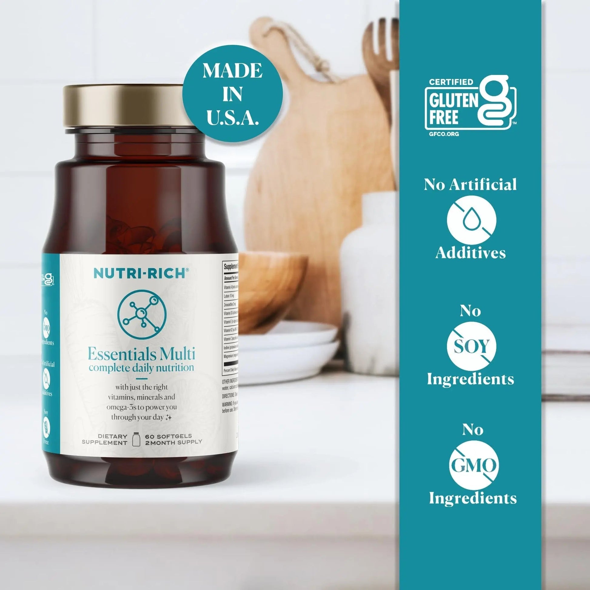 Nutri-Rich Essentials Multi | Multivitamin Supplement with Fish Oil Omega-3 for Men and Women, Supports Energy, Immune Health Nutri-Rich buy australia supplements