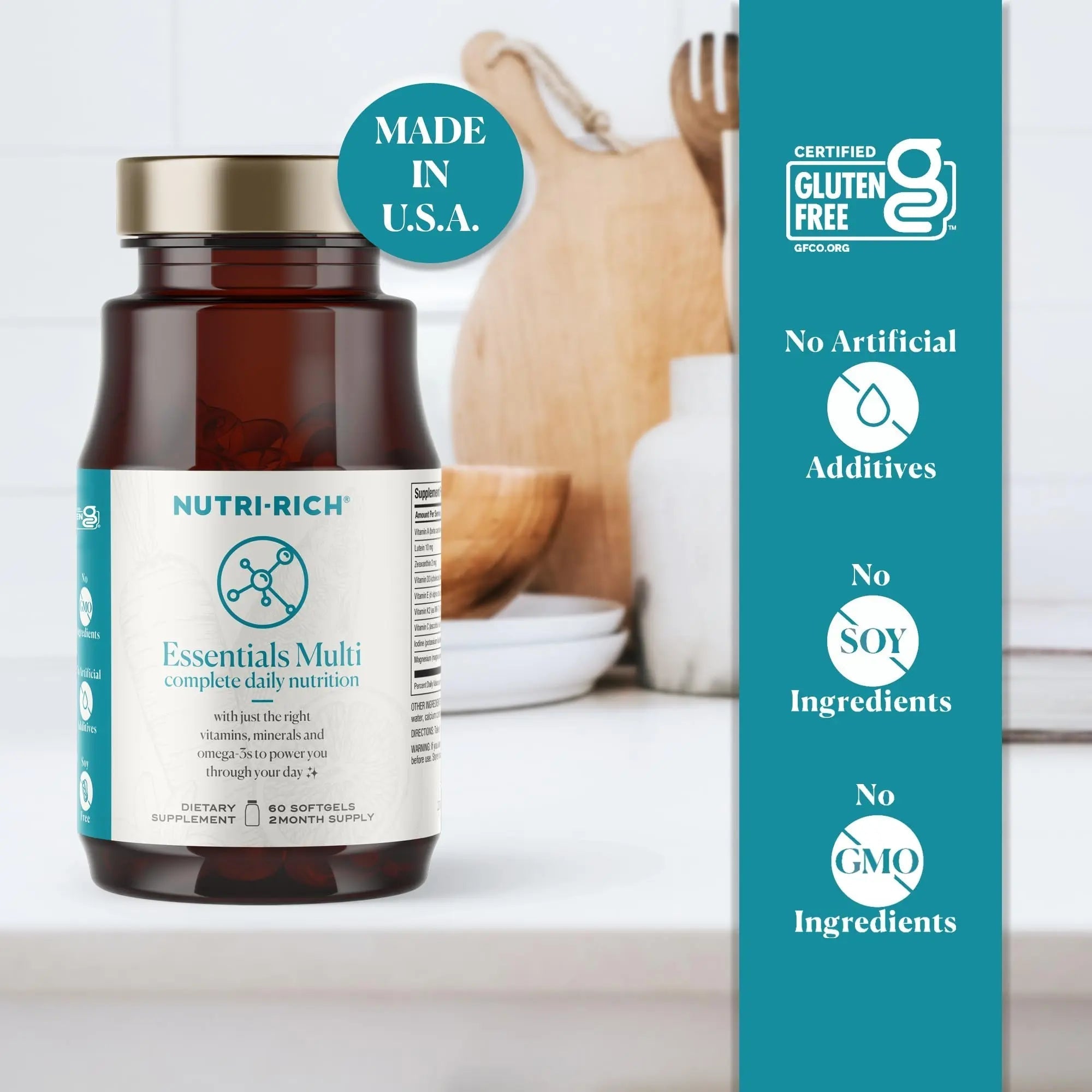 Nutri-Rich Essentials Multi | Multivitamin Supplement with Fish Oil Omega-3 for Men and Women, Supports Energy, Immune Health Nutri-Rich buy australia supplements