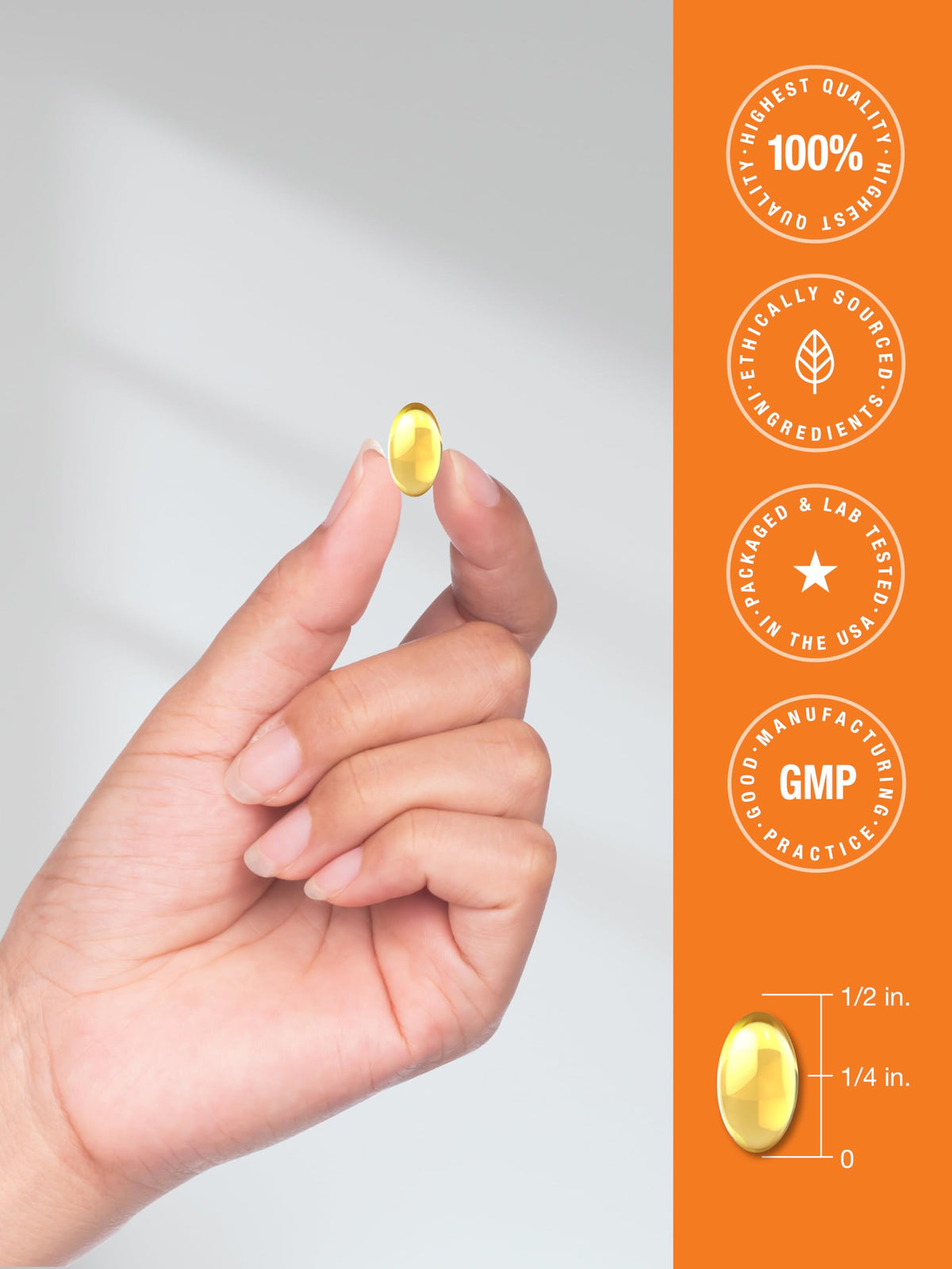 Horbäach Vitamin D3 K2 5000 iu | 100mcg MK-7 Complex | 180 Softgel Capsules | Non-GMO & Gluten Free Supplement Horbäach
