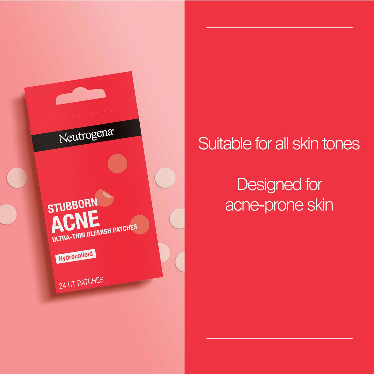Neutrogena Stubborn Acne Patches, Ultra-Thin Pimple Patches, 24 Ct Neutrogena