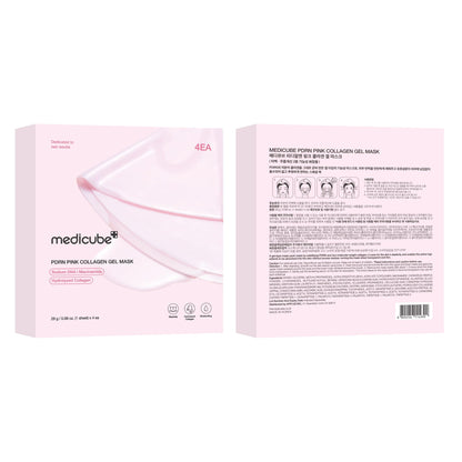 medicube Jelly Gel Mask with Salmon DNA PDRN Pink Collagen, 4EA medicube