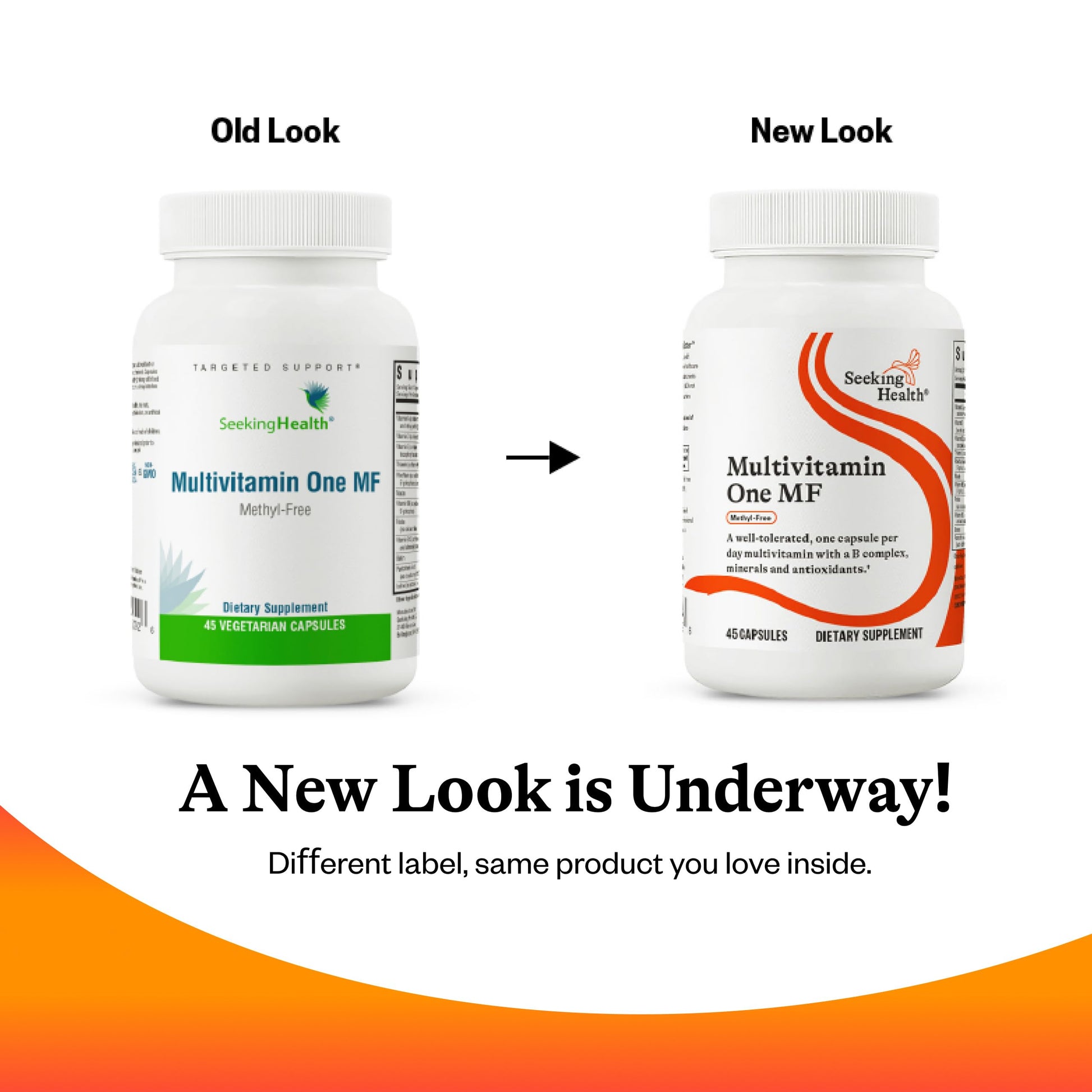 Seeking Health Multivitamin One MF - MTHFR Support Supplement with Calcium Folinate & Vitamin B12 - Easy-to-Digest - Methyl-Free Vegetarian Capsule - 45 Veggie Capsules Seeking Health buy australia supplements