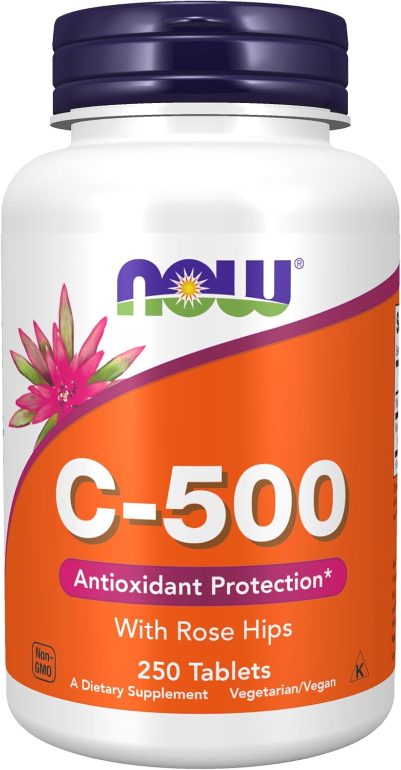 NOW Supplements, Vitamin C-500 with Rose Hips, Antioxidant Protection*, 250 Tablets Gsupps Australia