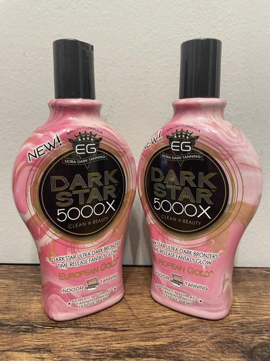 European Gold Dark Star 5000X Indoor Tanning Lotion for Tanning beds, 12 fl oz European Gold