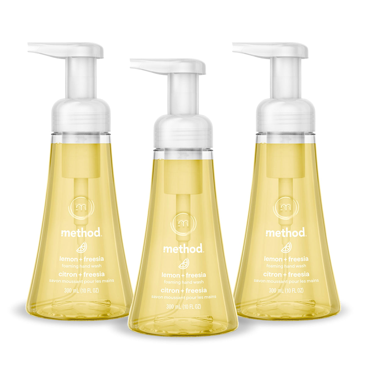 method Foaming Hand Wash, Lemon + Freesia, 10 fl oz, 3 pack Method
